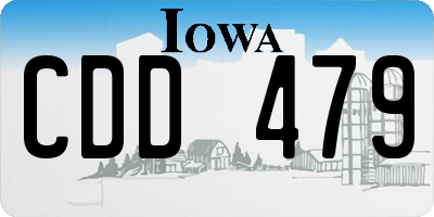 IA license plate CDD479