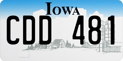 IA license plate CDD481