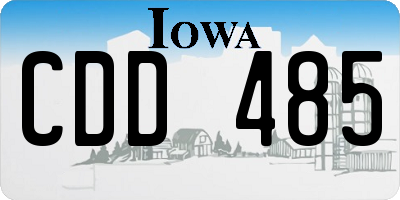 IA license plate CDD485