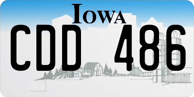 IA license plate CDD486