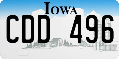 IA license plate CDD496