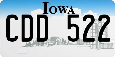 IA license plate CDD522
