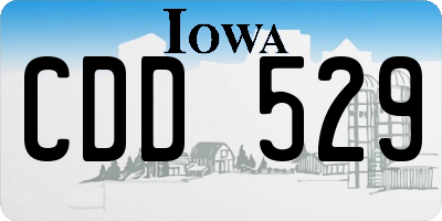 IA license plate CDD529
