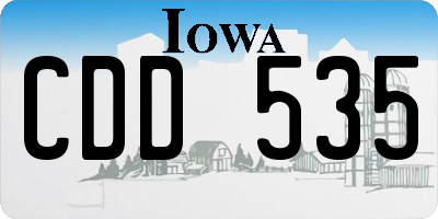 IA license plate CDD535
