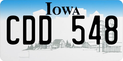 IA license plate CDD548