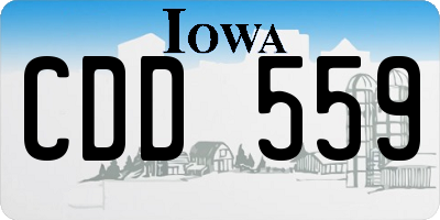 IA license plate CDD559