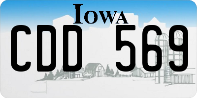 IA license plate CDD569