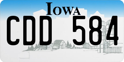IA license plate CDD584