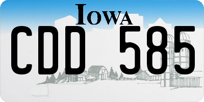 IA license plate CDD585