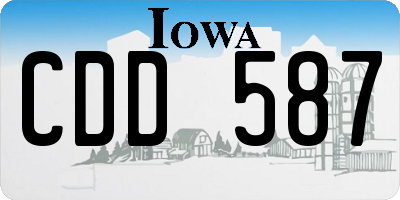IA license plate CDD587