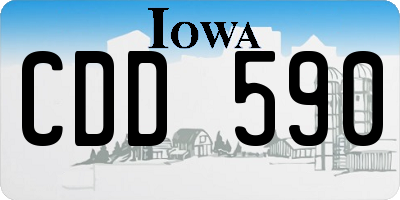 IA license plate CDD590
