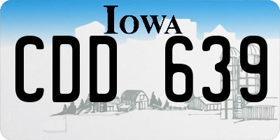 IA license plate CDD639
