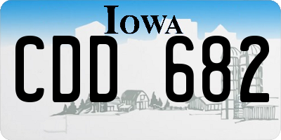 IA license plate CDD682