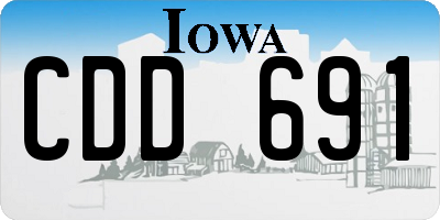 IA license plate CDD691