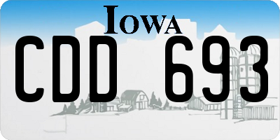 IA license plate CDD693