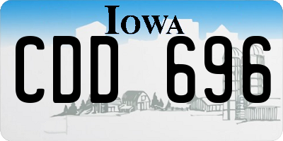 IA license plate CDD696