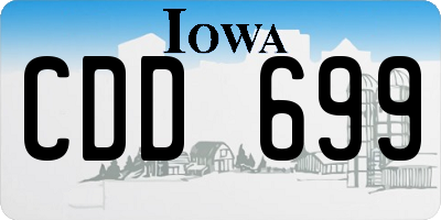 IA license plate CDD699