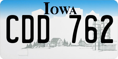 IA license plate CDD762
