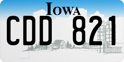 IA license plate CDD821