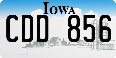 IA license plate CDD856