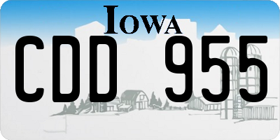 IA license plate CDD955