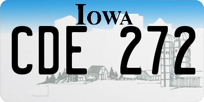 IA license plate CDE272