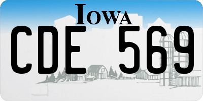 IA license plate CDE569