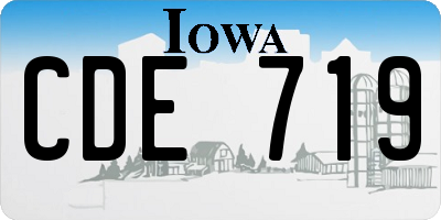 IA license plate CDE719