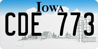 IA license plate CDE773