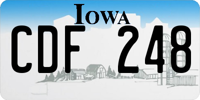 IA license plate CDF248