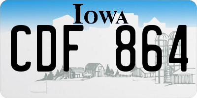IA license plate CDF864