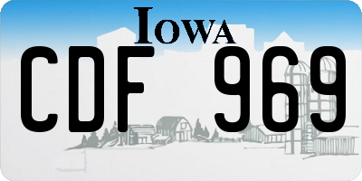 IA license plate CDF969
