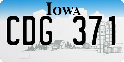IA license plate CDG371