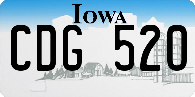 IA license plate CDG520