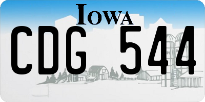 IA license plate CDG544