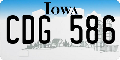 IA license plate CDG586