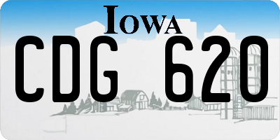 IA license plate CDG620