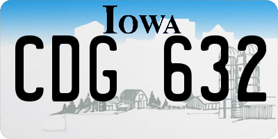 IA license plate CDG632