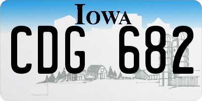IA license plate CDG682