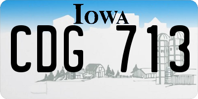 IA license plate CDG713