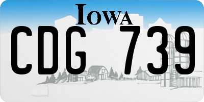 IA license plate CDG739