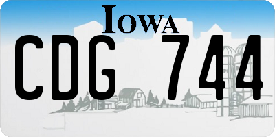 IA license plate CDG744