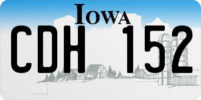 IA license plate CDH152