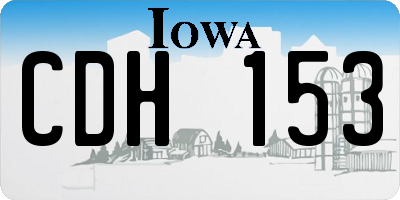 IA license plate CDH153