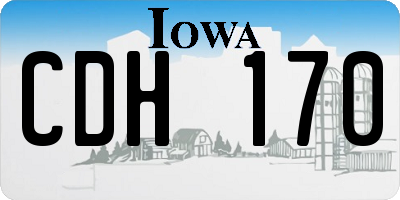 IA license plate CDH170