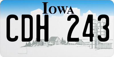 IA license plate CDH243