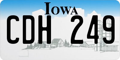 IA license plate CDH249