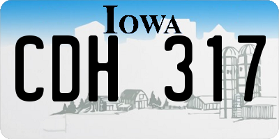 IA license plate CDH317