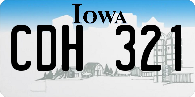 IA license plate CDH321