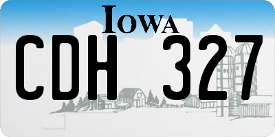 IA license plate CDH327